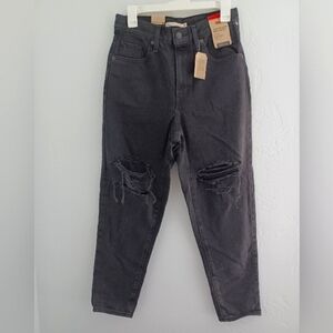 Levi's High Rise Jeans in Charcoal Black